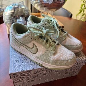 Nike Women's Sneakers in Sage Green and White